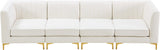Alina Velvet Modular Sofa - Contemporary Design with Deep Channel Tufting for Ultimate Comfort