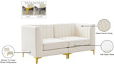 Alina Velvet Modular Sofa - Contemporary Design with Deep Channel Tufting for Ultimate Comfort
