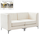 Alina Velvet Modular Sofa - Contemporary Design with Deep Channel Tufting for Ultimate Comfort