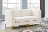 Alina Velvet Modular Sofa - Contemporary Design with Deep Channel Tufting for Ultimate Comfort
