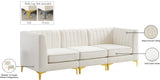Alina Velvet Modular Sofa - Contemporary Design with Deep Channel Tufting for Ultimate Comfort