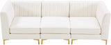 Alina Velvet Modular Sofa - Contemporary Design with Deep Channel Tufting for Ultimate Comfort