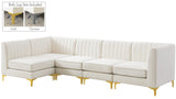Alina Velvet Modular Sectional Sofa - Modern Deep Channel Tufting with Custom Configurations & Style