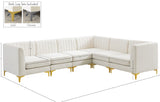Alina Velvet Modular Sectional Sofa - Modern Deep Channel Tufting with Custom Configurations & Style