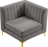 Alina Modular Corner Chair - Stylish Contemporary Design with Deep Channel Tufting for Comfort
