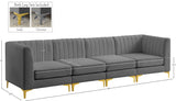 Alina Velvet Modular Sofa: Luxurious Deep Channel Tufting for Modern Comfort and Custom Configurations