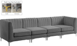 Alina Velvet Modular Sofa: Luxurious Deep Channel Tufting for Modern Comfort and Custom Configurations