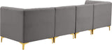 Alina Velvet Modular Sofa: Luxurious Deep Channel Tufting for Modern Comfort and Custom Configurations