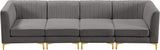 Alina Velvet Modular Sofa: Luxurious Deep Channel Tufting for Modern Comfort and Custom Configurations