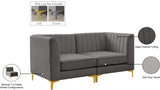 Alina Velvet Modular Sofa: Luxurious Deep Channel Tufting for Modern Comfort and Custom Configurations