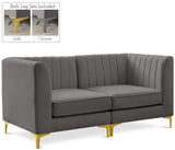 Alina Velvet Modular Sofa: Luxurious Deep Channel Tufting for Modern Comfort and Custom Configurations