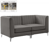 Alina Velvet Modular Sofa: Luxurious Deep Channel Tufting for Modern Comfort and Custom Configurations