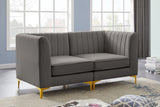 Alina Velvet Modular Sofa: Luxurious Deep Channel Tufting for Modern Comfort and Custom Configurations