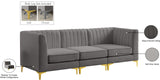 Alina Velvet Modular Sofa: Luxurious Deep Channel Tufting for Modern Comfort and Custom Configurations
