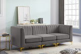 Alina Velvet Modular Sofa: Luxurious Deep Channel Tufting for Modern Comfort and Custom Configurations