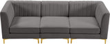 Alina Velvet Modular Sofa: Luxurious Deep Channel Tufting for Modern Comfort and Custom Configurations