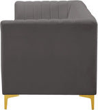 Alina Velvet Modular Sofa: Luxurious Deep Channel Tufting for Modern Comfort and Custom Configurations