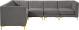 Alina Velvet Modular Sectional Sofa – Elegant Deep Channel Tufting, Custom Configurations & Comfort