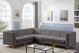 Alina Velvet Modular Sectional Sofa – Elegant Deep Channel Tufting, Custom Configurations & Comfort