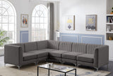 Alina Velvet Modular Sectional Sofa – Elegant Deep Channel Tufting, Custom Configurations & Comfort