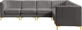 Alina Velvet Modular Sectional Sofa – Elegant Deep Channel Tufting, Custom Configurations & Comfort