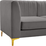 Alina Velvet Modular Sectional Sofa – Elegant Deep Channel Tufting, Custom Configurations & Comfort
