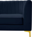 Alina Modular Corner Chair - Stylish Contemporary Design with Deep Channel Tufting for Comfort