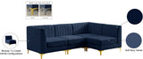 Alina Velvet Modular Sectional Sofa with Deep Channel Tufting for Modern Home Comfort & Style