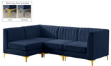 Alina Velvet Modular Sectional Sofa with Deep Channel Tufting for Modern Home Comfort & Style