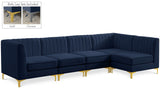 Alina Velvet Modular Sectional Sofa with Deep Channel Tufting for Modern Home Comfort & Style