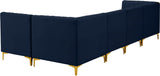 Alina Velvet Modular Sectional Sofa with Deep Channel Tufting for Modern Home Comfort & Style