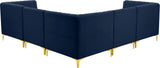 Alina Velvet Modular Sectional Sofa with Deep Channel Tufting for Modern Home Comfort & Style