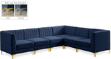 Alina Velvet Modular Sectional Sofa with Deep Channel Tufting for Modern Home Comfort & Style