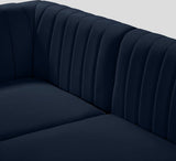 Alina Velvet Modular Sectional Sofa with Deep Channel Tufting for Modern Home Comfort & Style