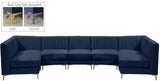 Alina Velvet Modular Sectional Sofa with Deep Channel Tufting for Modern Home Comfort & Style