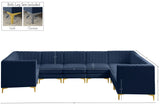 Alina Velvet Modular Sectional Sofa with Deep Channel Tufting for Modern Home Comfort & Style