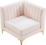 Alina Modular Corner Chair - Stylish Contemporary Design with Deep Channel Tufting for Comfort