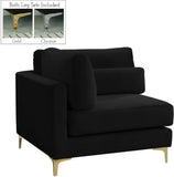 Julia Modular Corner Chair - Cozy Velvet Seating with Custom Gold & Chrome Legs for Modern Living Spaces