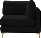 Julia Modular Corner Chair - Cozy Velvet Seating with Custom Gold & Chrome Legs for Modern Living Spaces