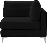 Julia Modular Corner Chair - Cozy Velvet Seating with Custom Gold & Chrome Legs for Modern Living Spaces