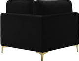 Julia Modular Corner Chair - Cozy Velvet Seating with Custom Gold & Chrome Legs for Modern Living Spaces