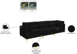 Julia Contemporary Modular Sofa - Soft Velvet Comfort with Customizable Gold & Chrome Legs
