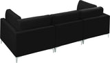 Julia Contemporary Modular Sofa - Soft Velvet Comfort with Customizable Gold & Chrome Legs