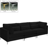 Julia Contemporary Modular Sofa - Soft Velvet Comfort with Customizable Gold & Chrome Legs