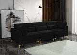 Julia Contemporary Modular Sofa - Soft Velvet Comfort with Customizable Gold & Chrome Legs