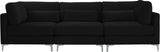 Julia Contemporary Modular Sofa - Soft Velvet Comfort with Customizable Gold & Chrome Legs