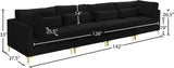 Julia Contemporary Modular Sofa - Soft Velvet Comfort with Customizable Gold & Chrome Legs