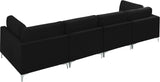 Julia Contemporary Modular Sofa - Soft Velvet Comfort with Customizable Gold & Chrome Legs
