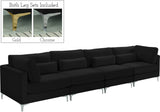 Julia Contemporary Modular Sofa - Soft Velvet Comfort with Customizable Gold & Chrome Legs