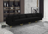 Julia Contemporary Modular Sofa - Soft Velvet Comfort with Customizable Gold & Chrome Legs